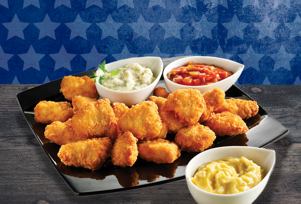 The DUCA luxury Nuggets are made from 100 % chicken breast pieces that are hand-cut and breaded.